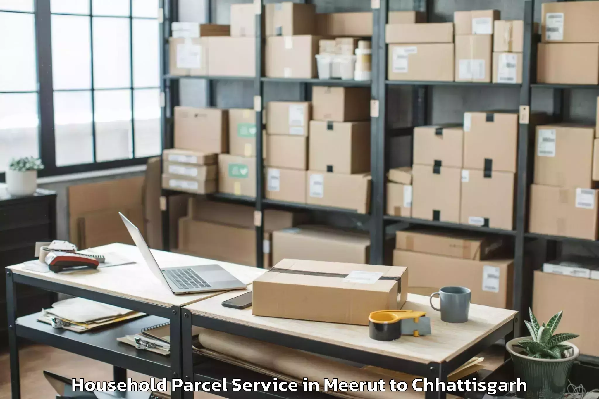 Book Your Meerut to Chhattisgarh Household Parcel Today